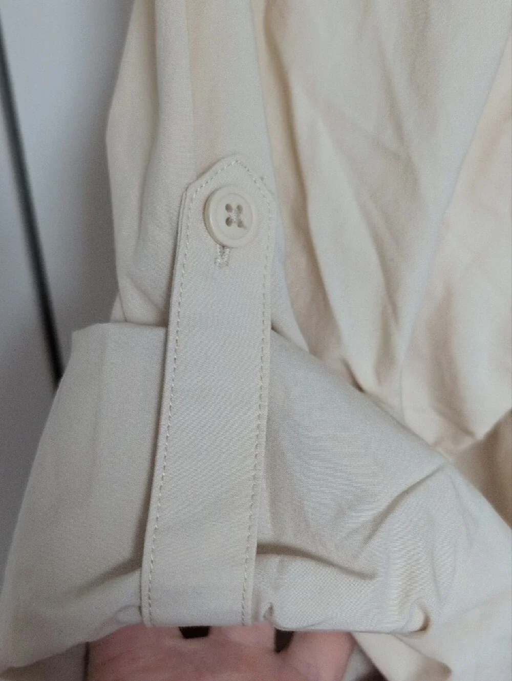 Beige Women's Long-Sleeve Button Shirt - Picture 9 of 16